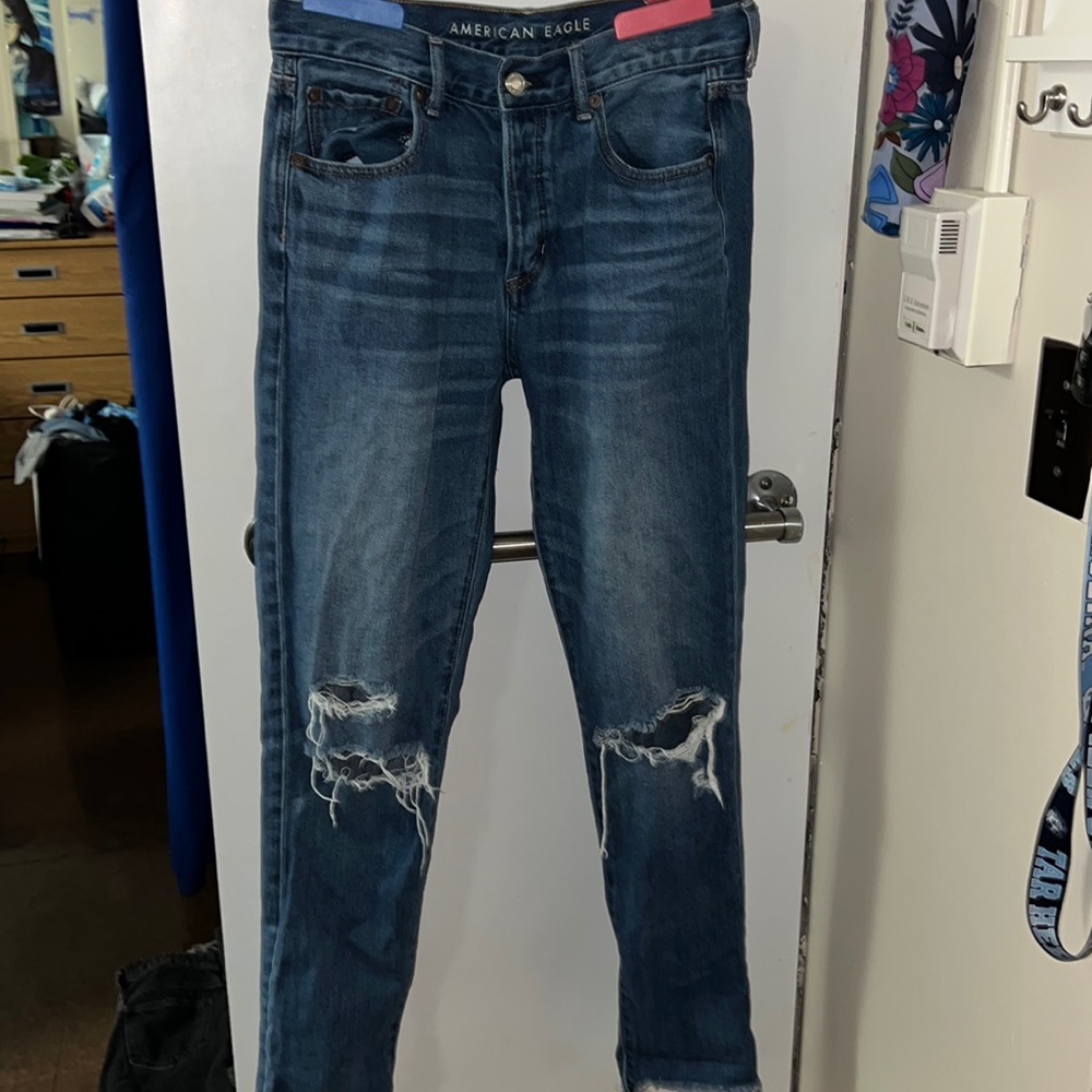 High-Rise American Eagle Girlfriend Jeans